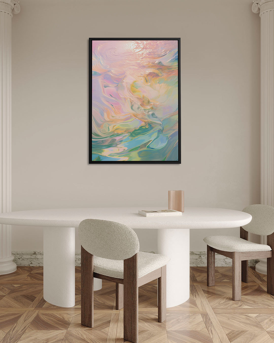 Vloeiende kleurencompositie Kunstwerk