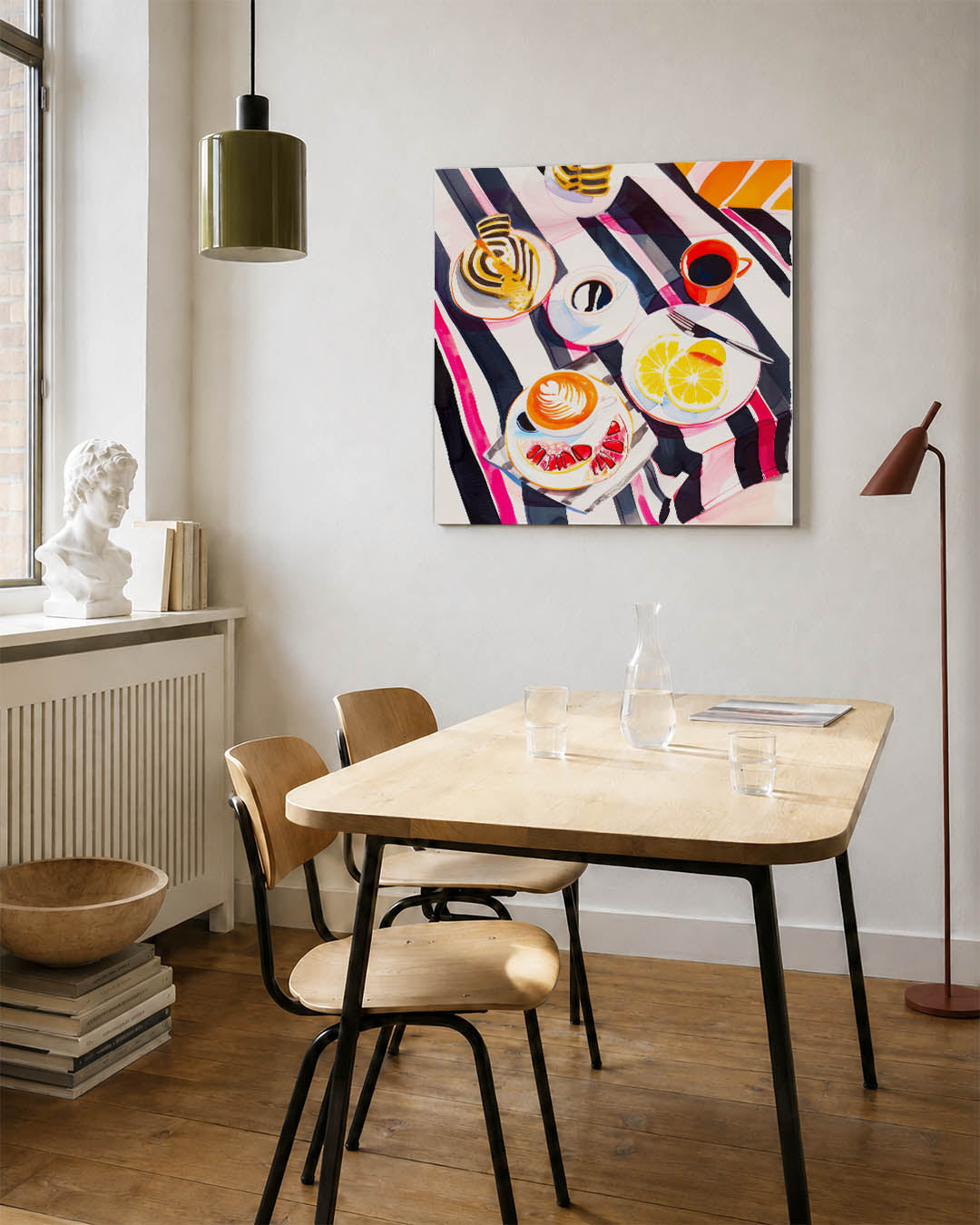 Vrolijk ontbijt tafereel Kunstwerk