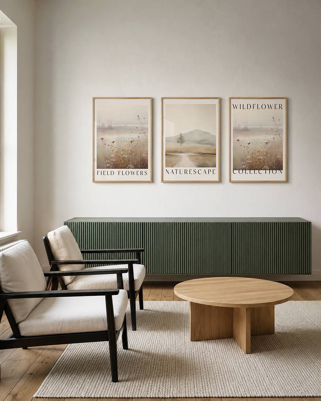Bloemen en mist Posterset