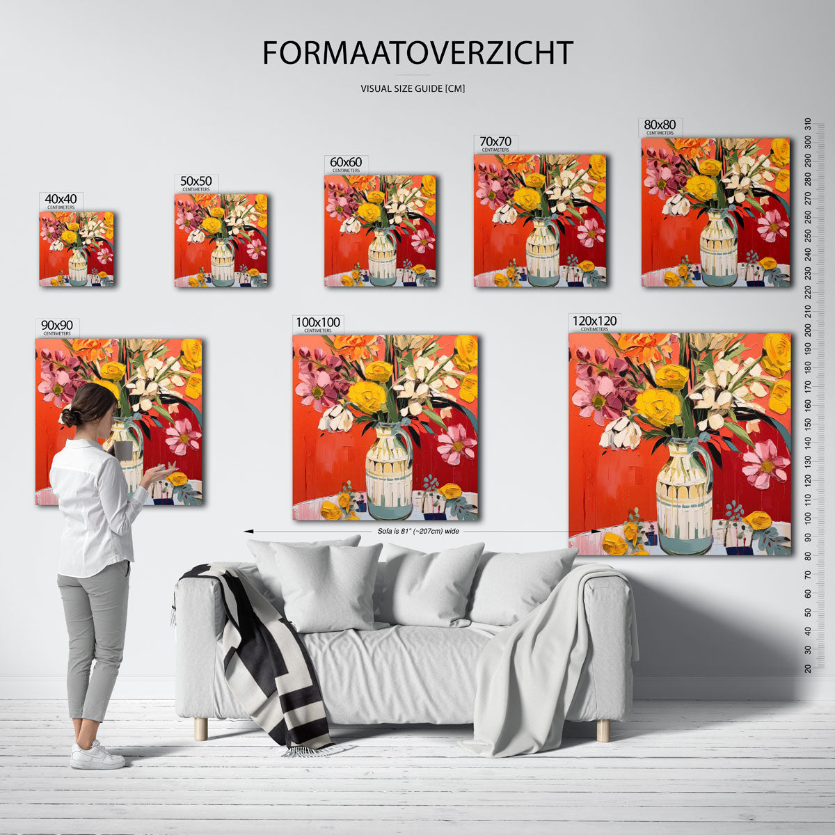 Bloemen in vaas Poster