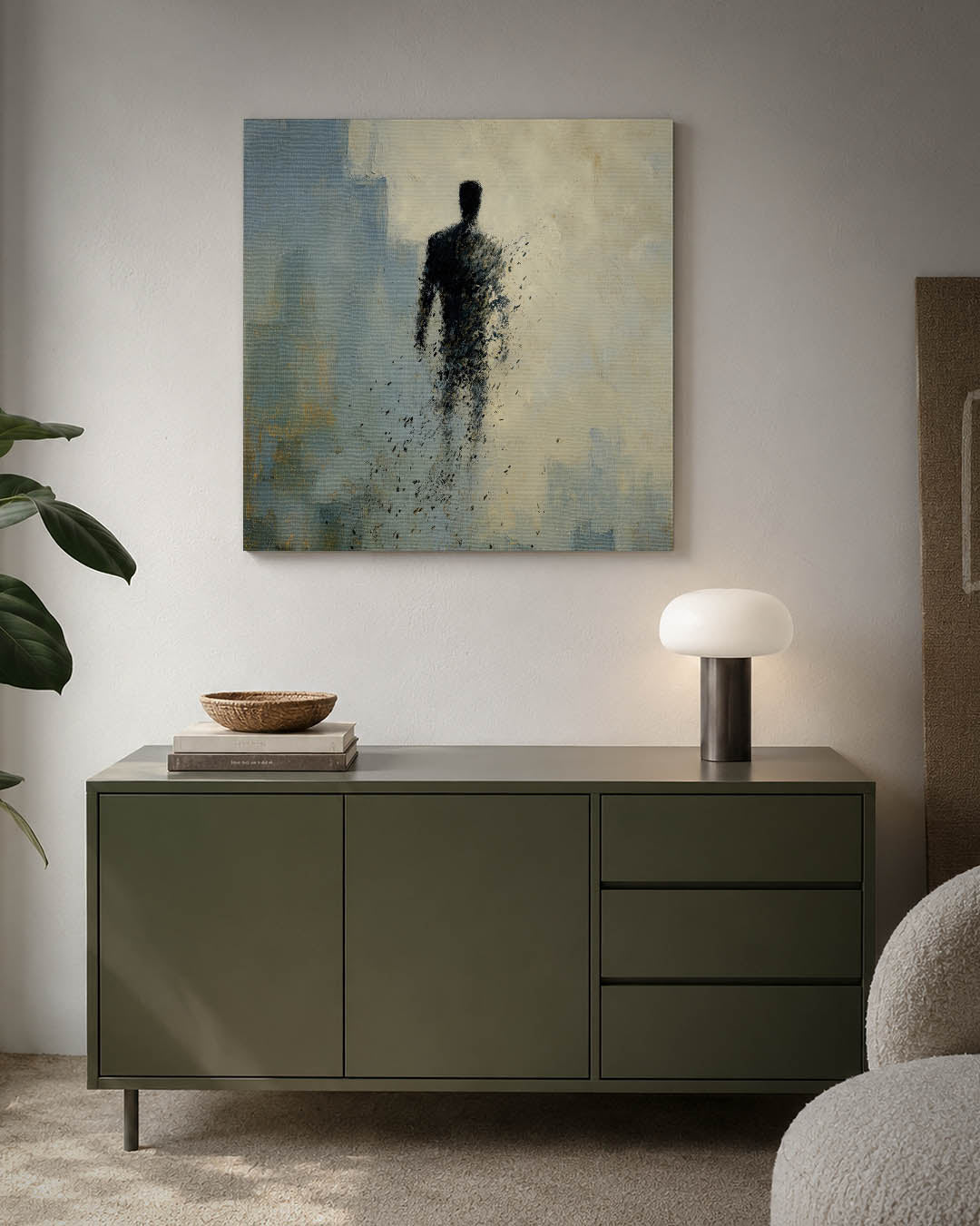 Vervagende silhouet Kunstwerk