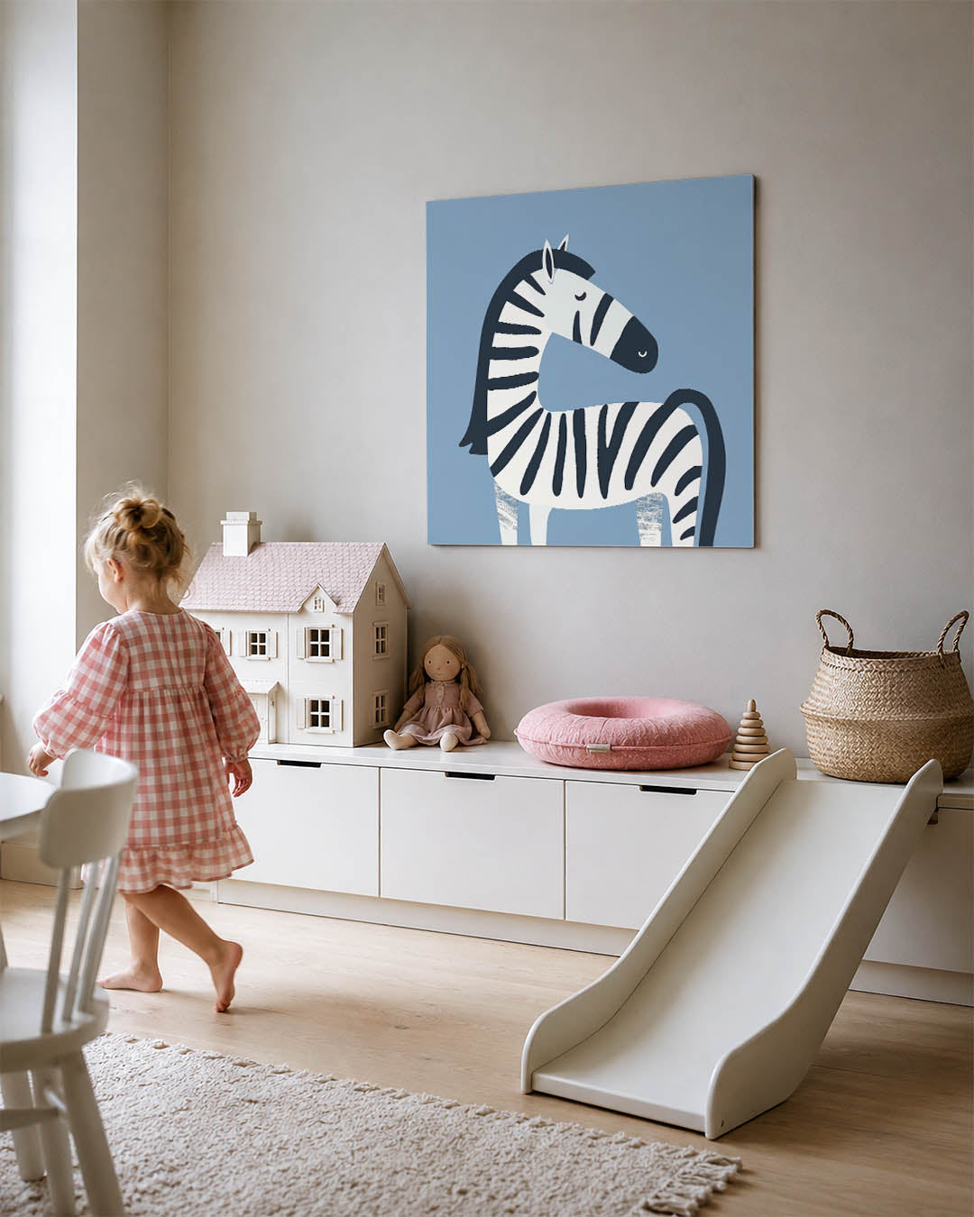 Gestileerde zebra illustratie Kunstwerk