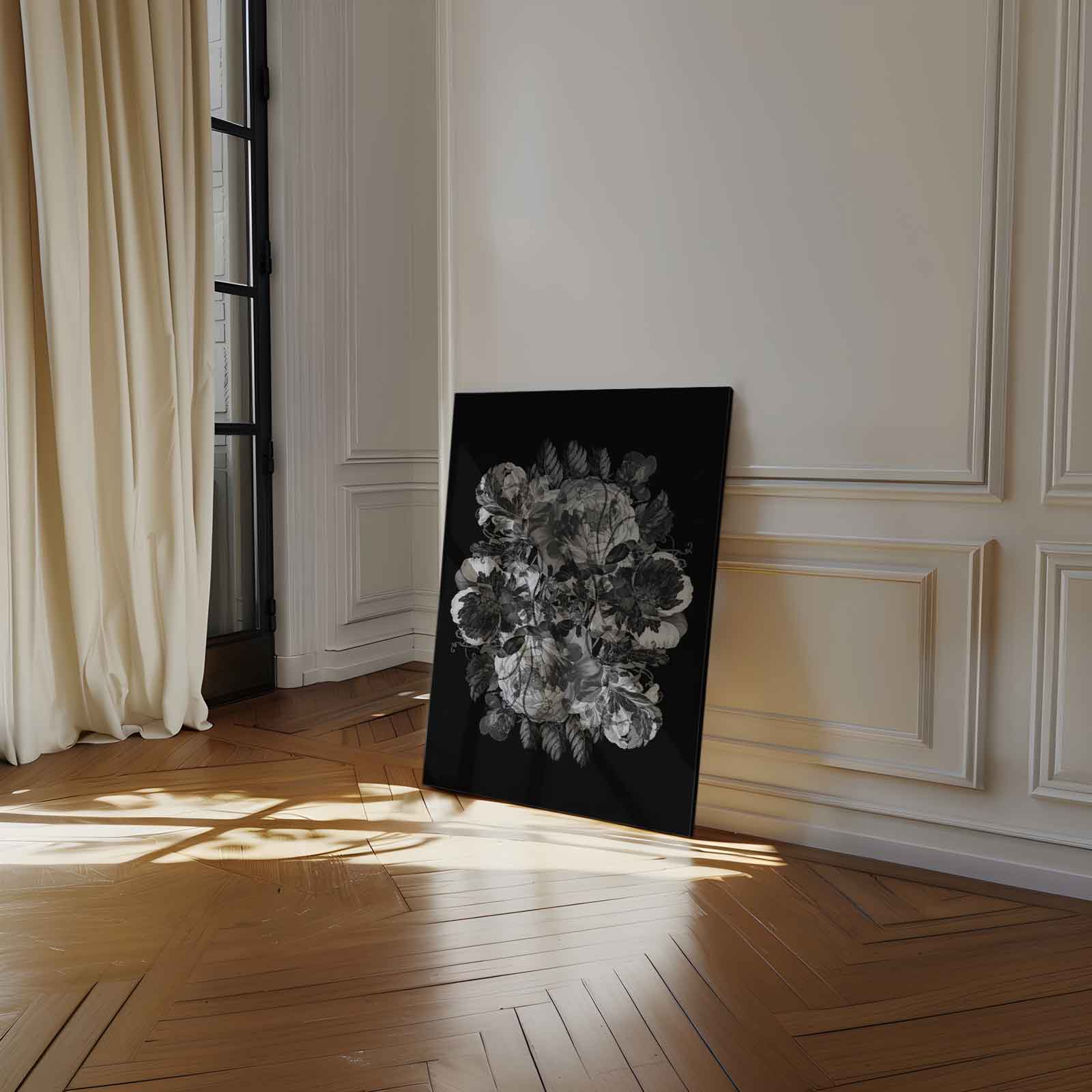 Mystieke Bloemenweelde Kunstwerk-canvas-dibond-plexiglas-wanddecoratie-WallArtistic
