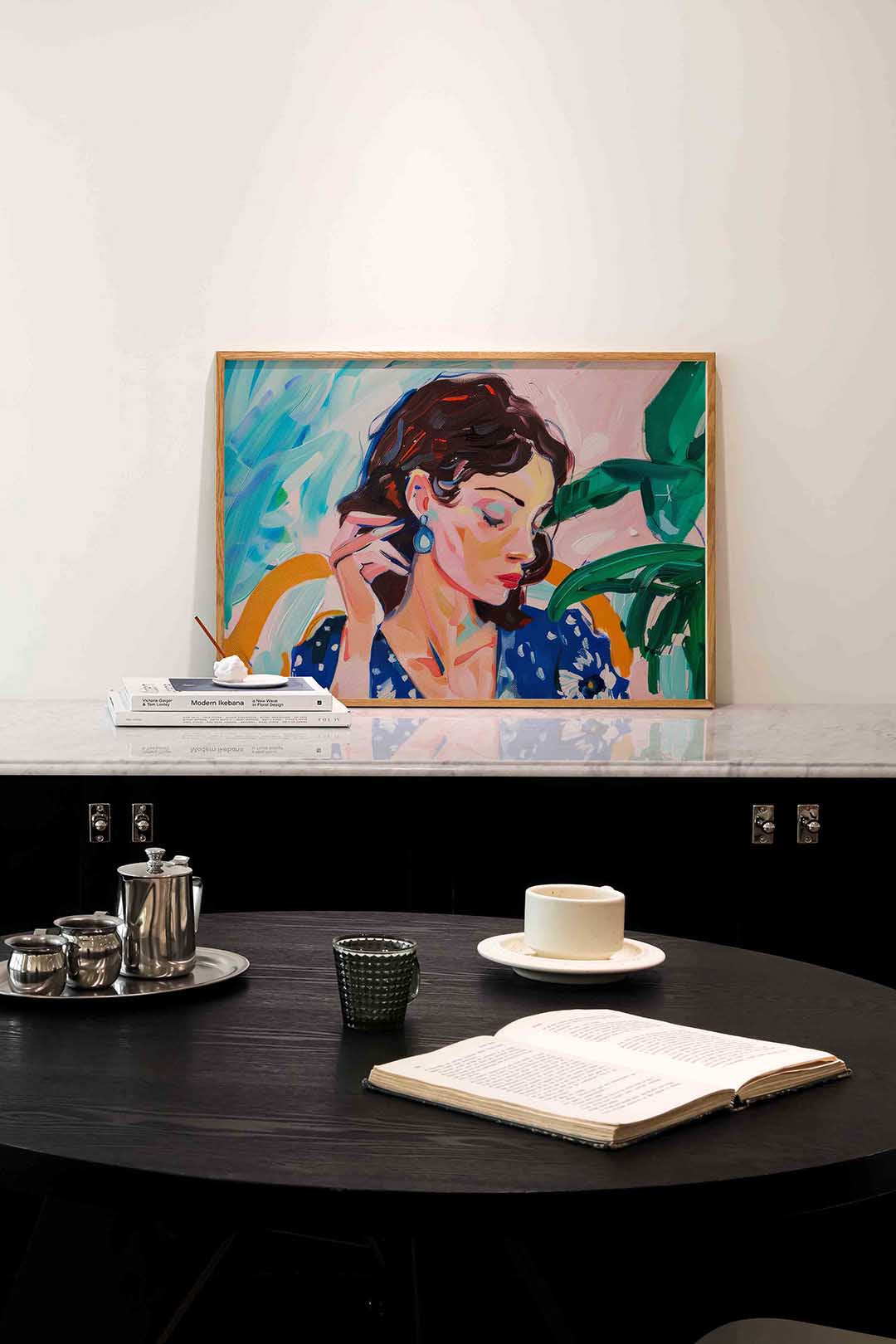 Vrouw met oorbel Poster