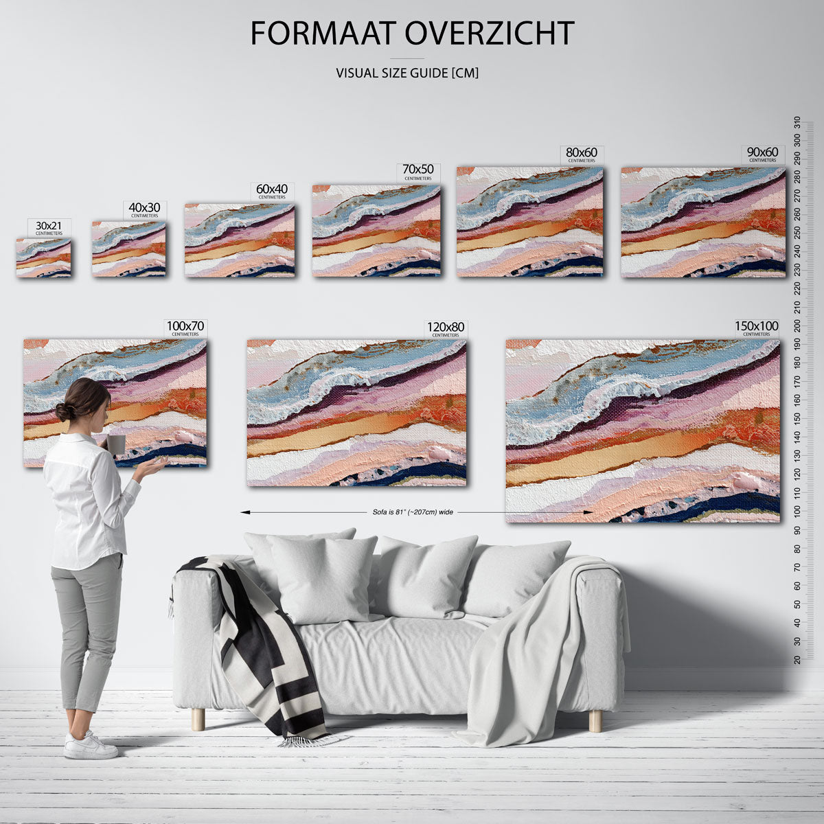 Gelaagde kleuren Poster