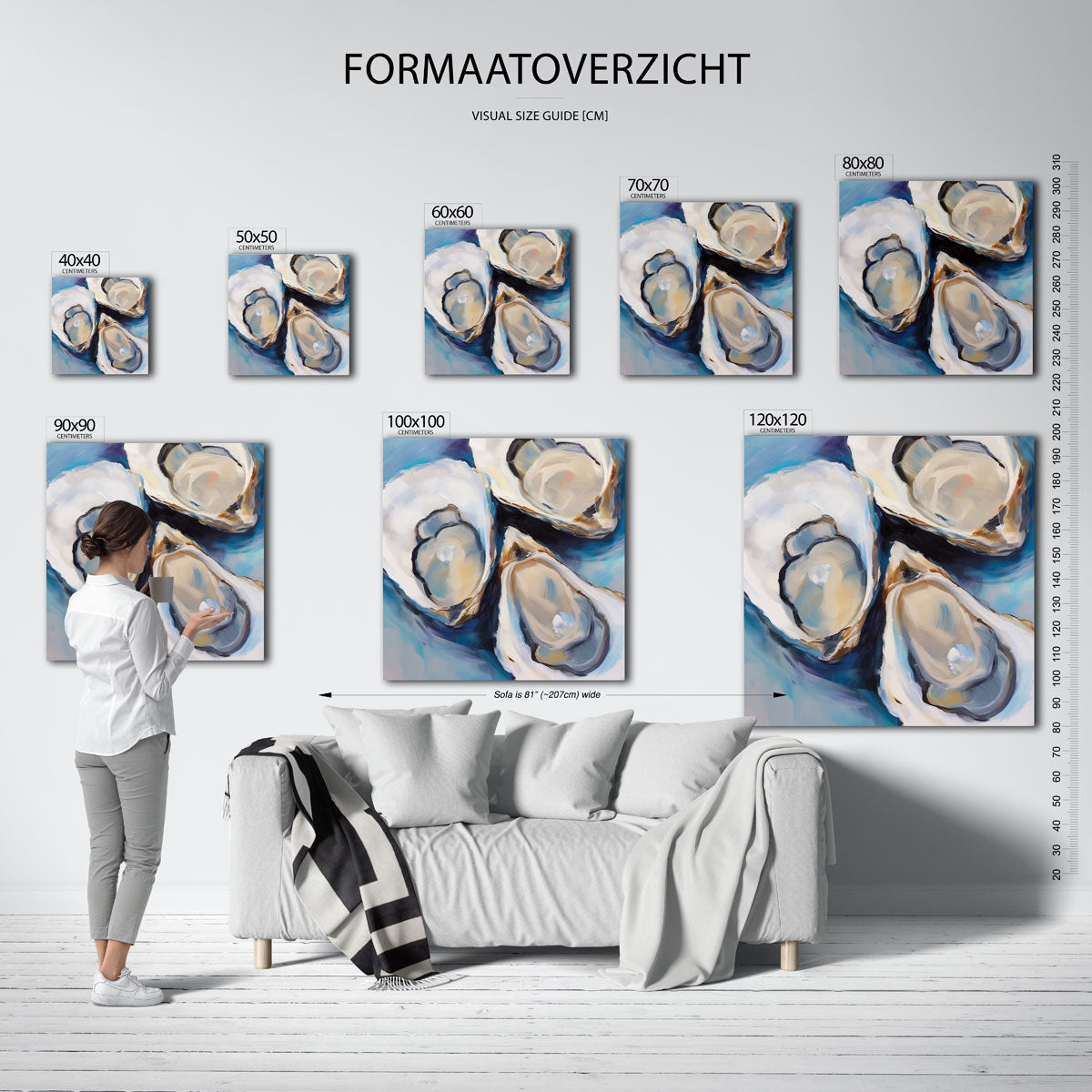 Drie oesters Poster