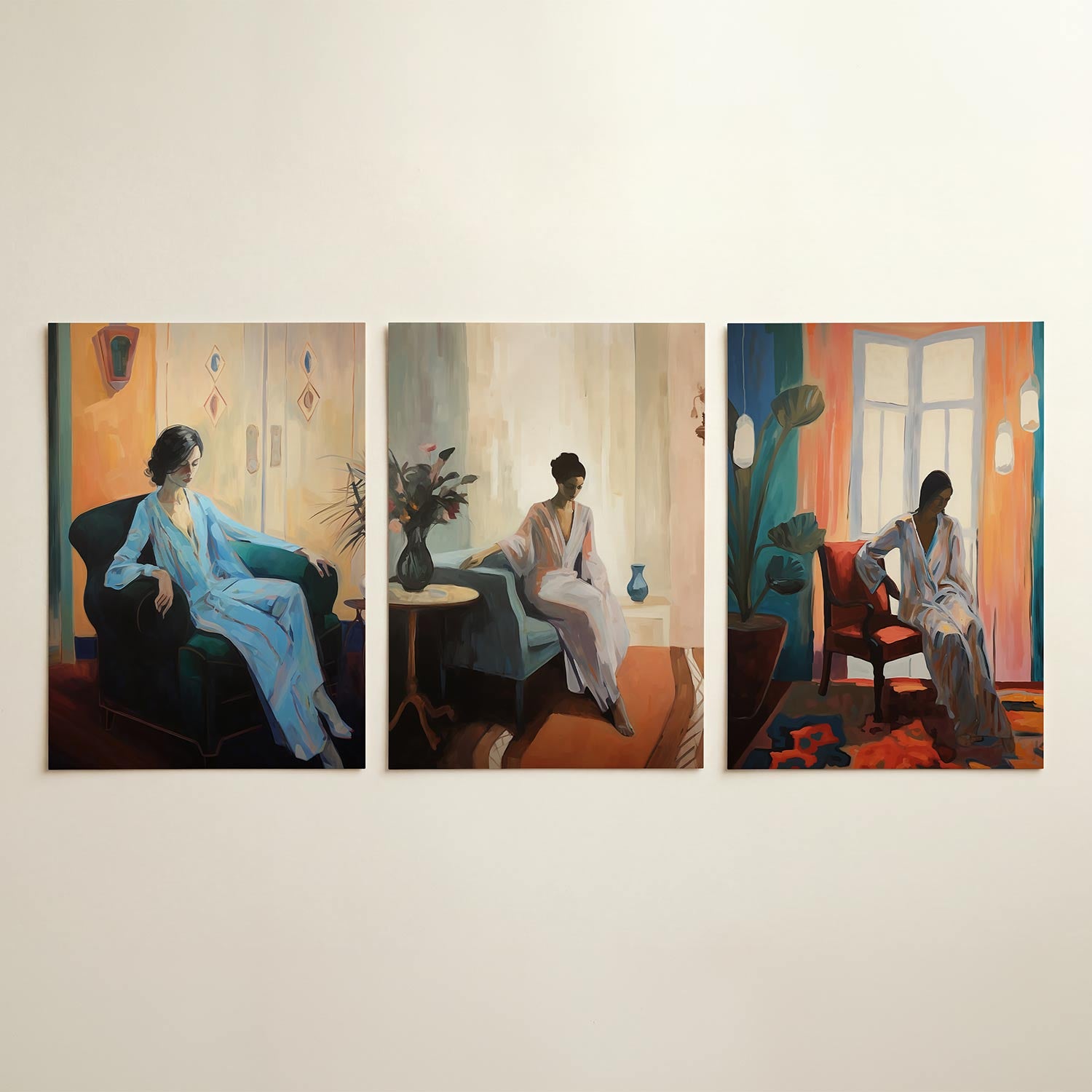 Zachte kleurharmonie Posterset