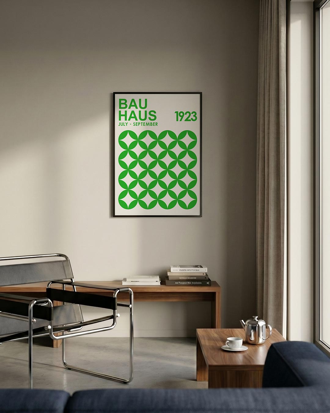 Groene cirkelpatronen Poster