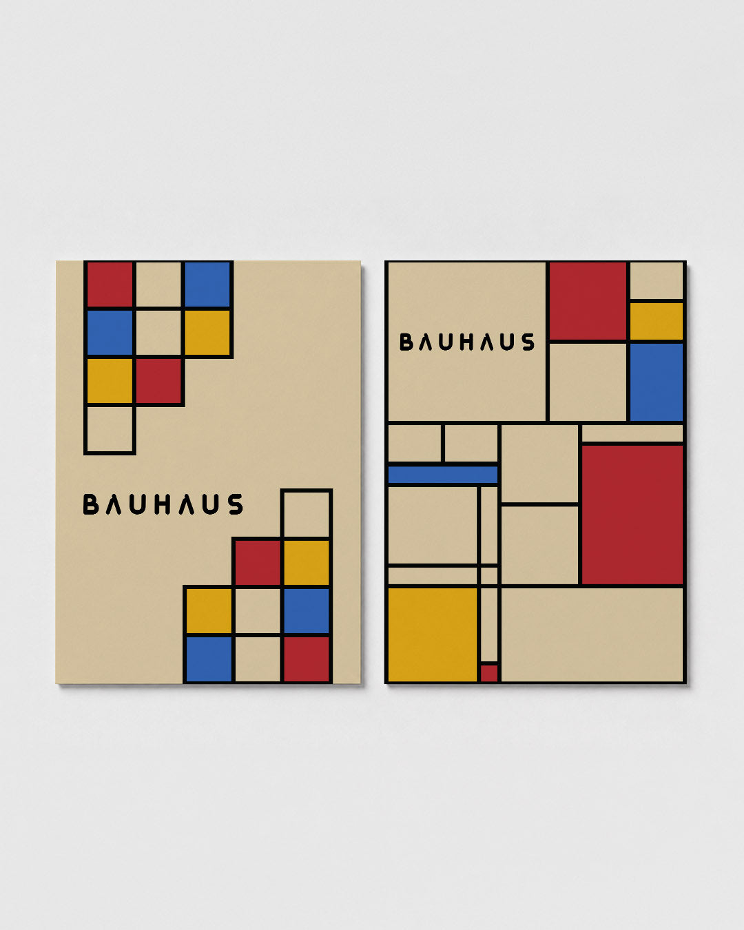 Kleurrijke vlakken Posterset