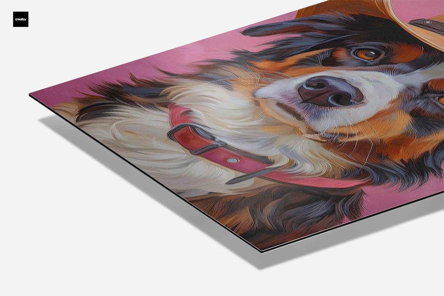 Tough Dog Cowboy on Pink Artwork