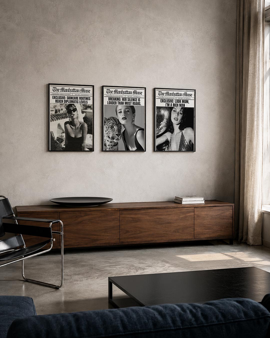 Zwart wit allure Posterset