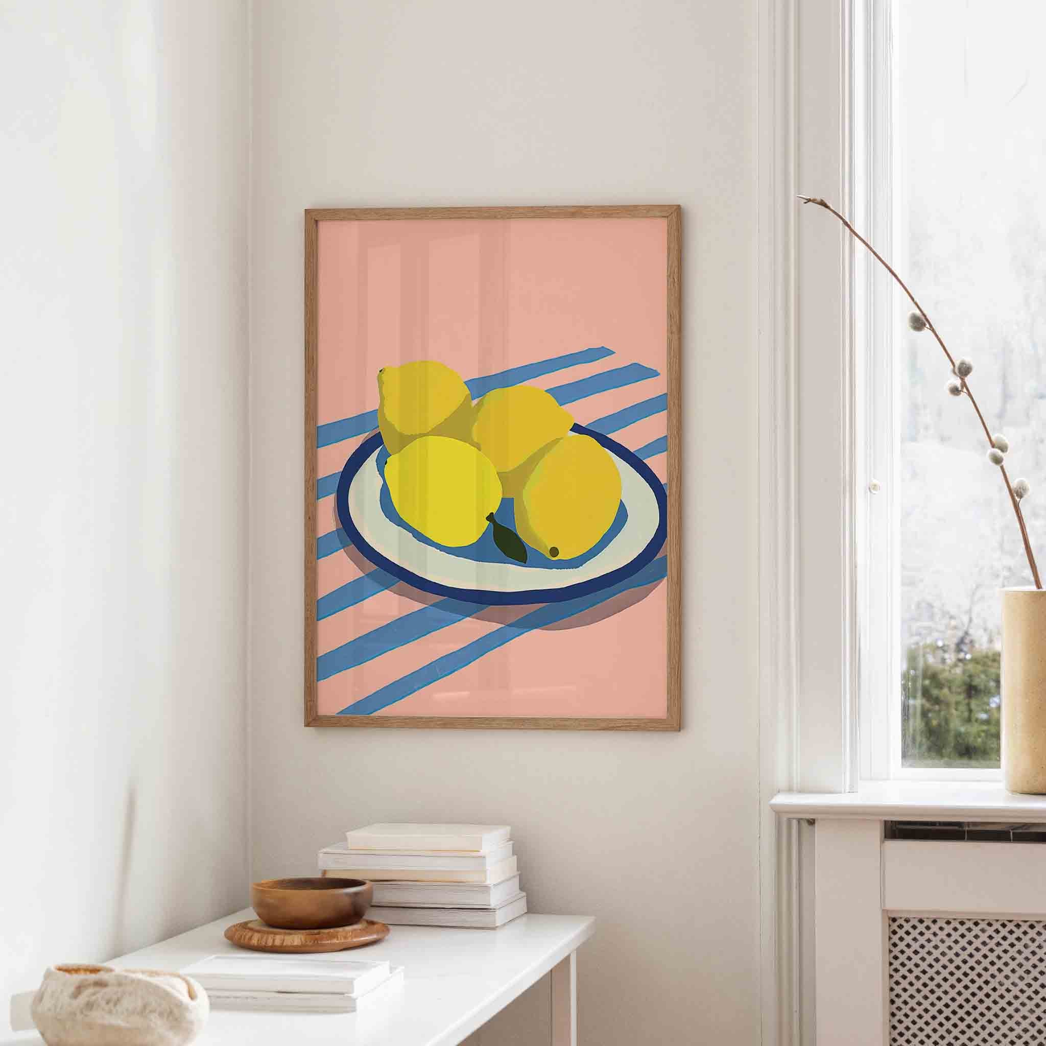 Citroenen op bord Poster