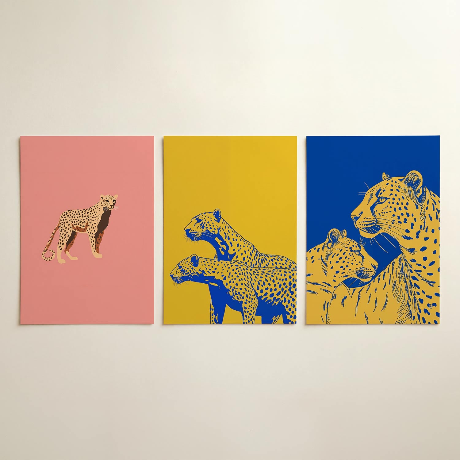 Kleurrijke dierenfiguur Posterset
