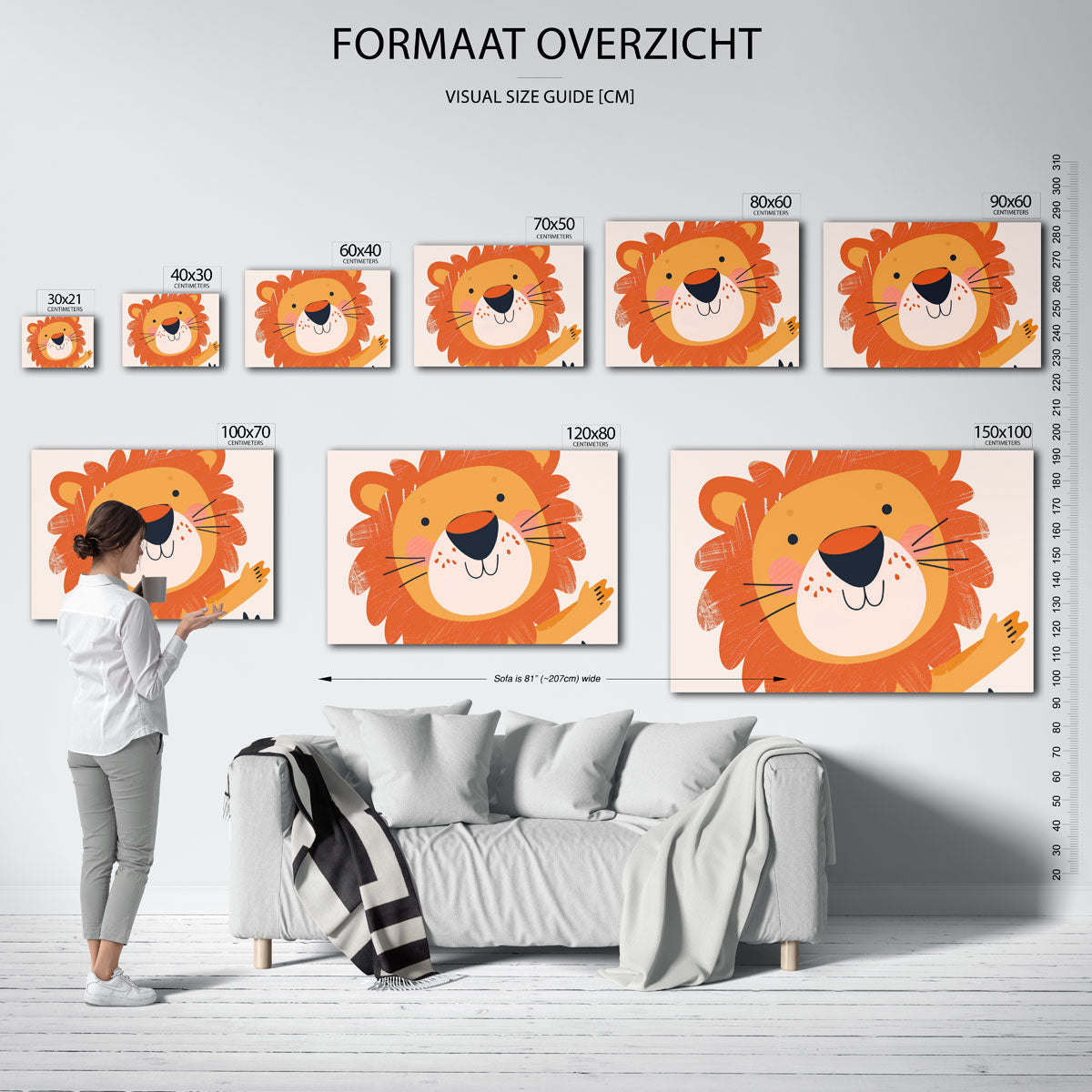 Vrolijke leeuw Poster