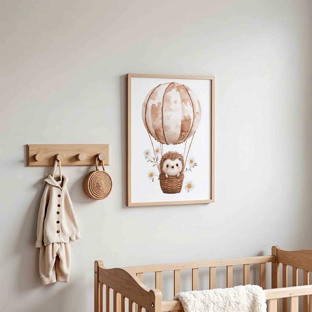 Egel in luchtballon Poster