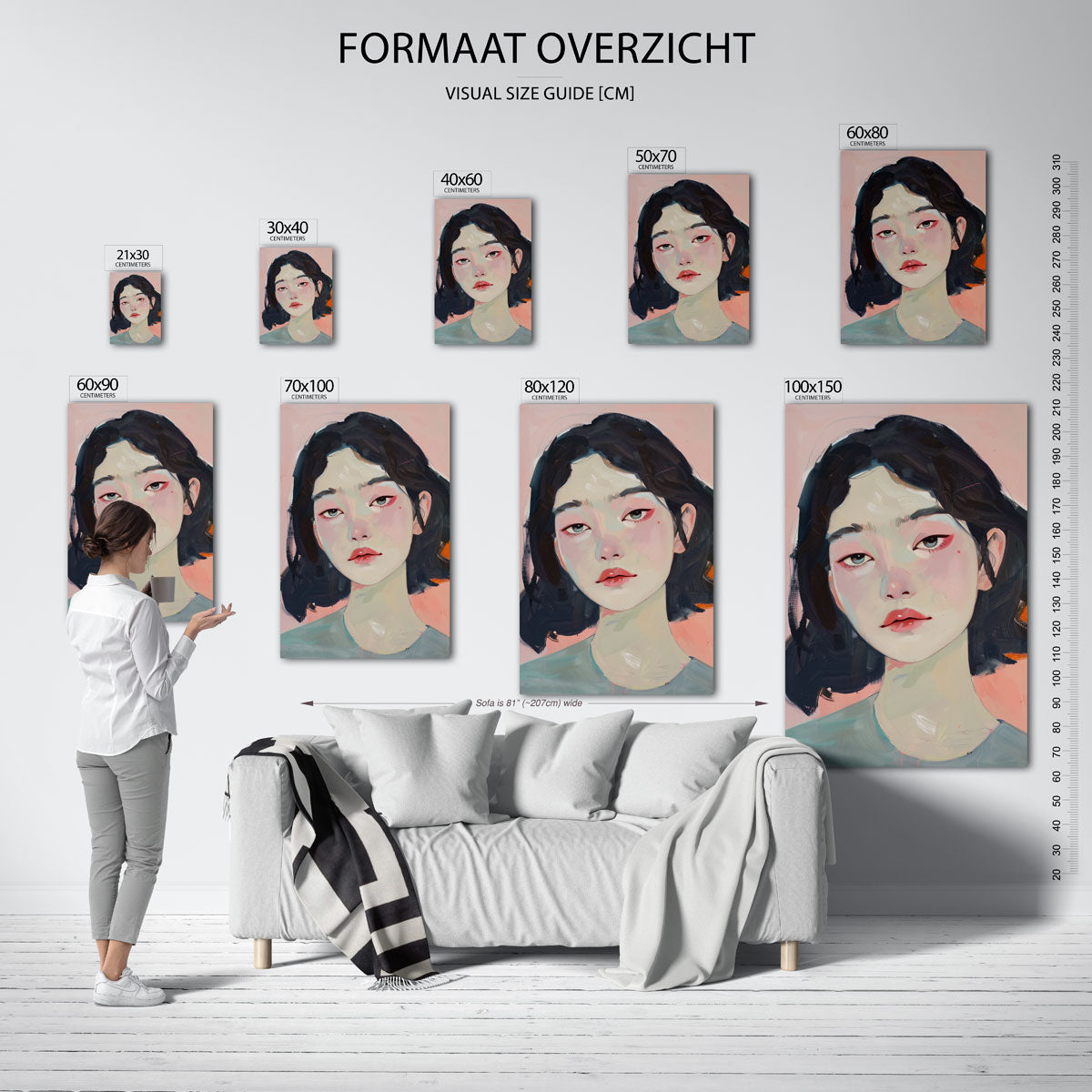 Portret van vrouw Poster