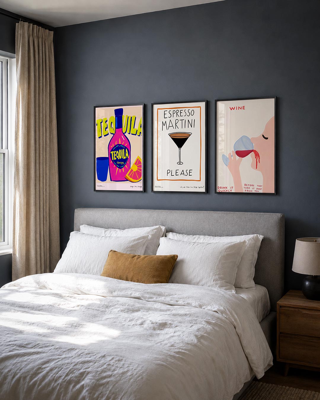 Kleurrijke flesvorm Posterset