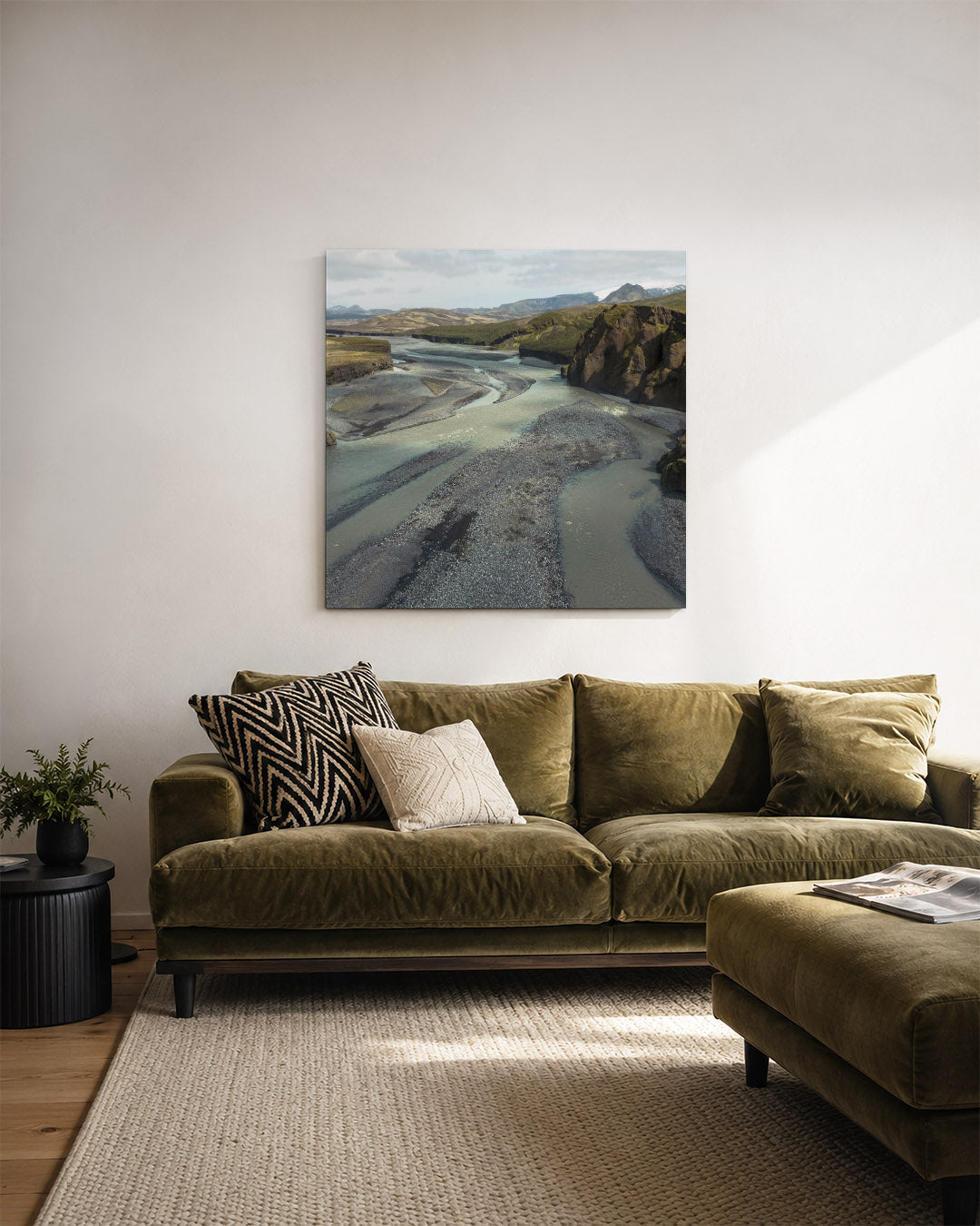 Rivierlandschap Kunstwerk