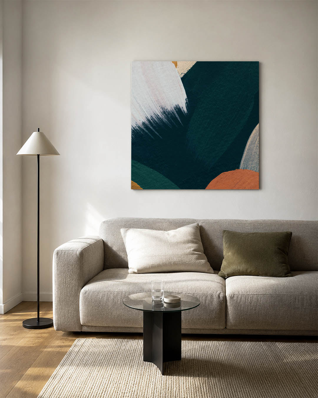 Dynamische kleurencompositie Kunstwerk