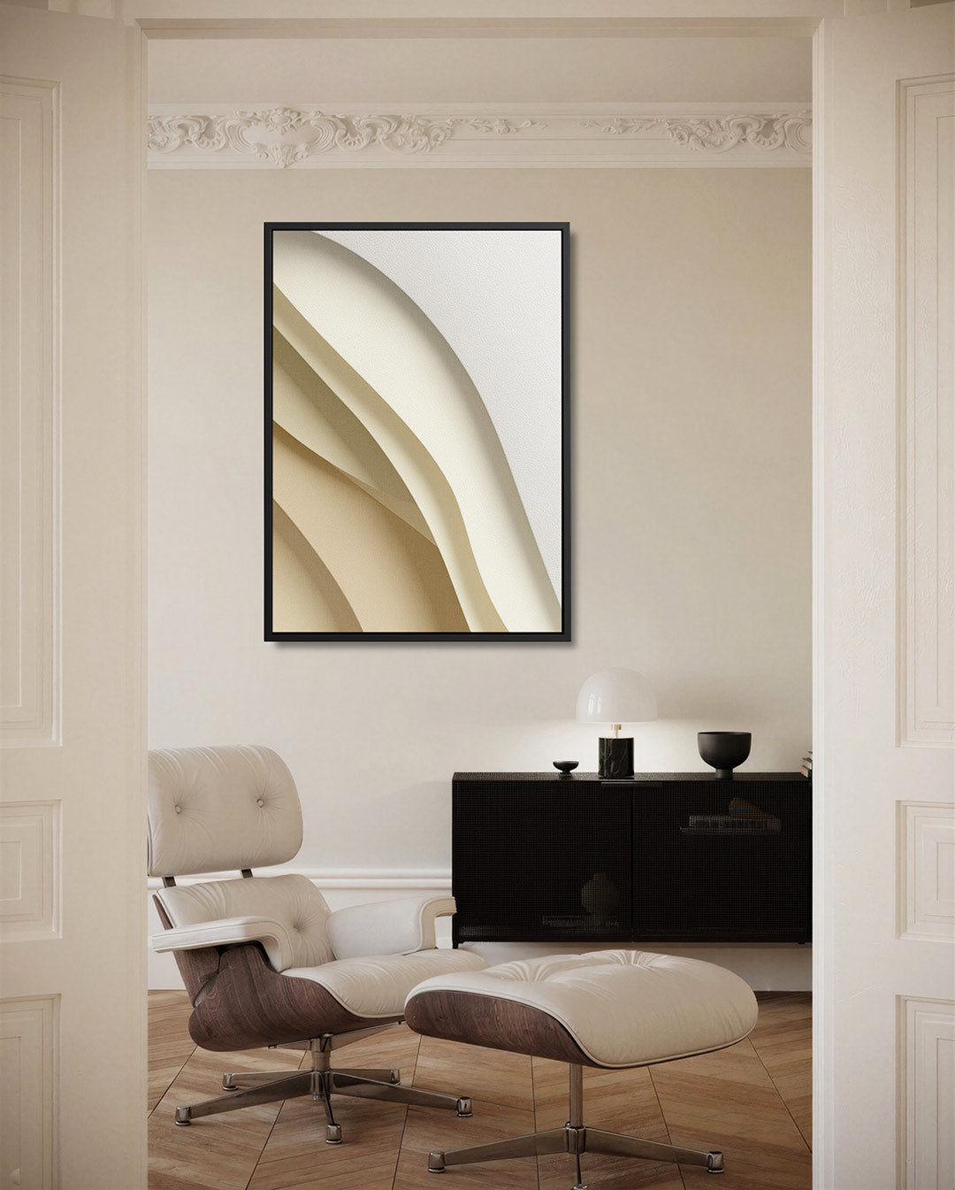 Golvende lijnen compositie Kunstwerk