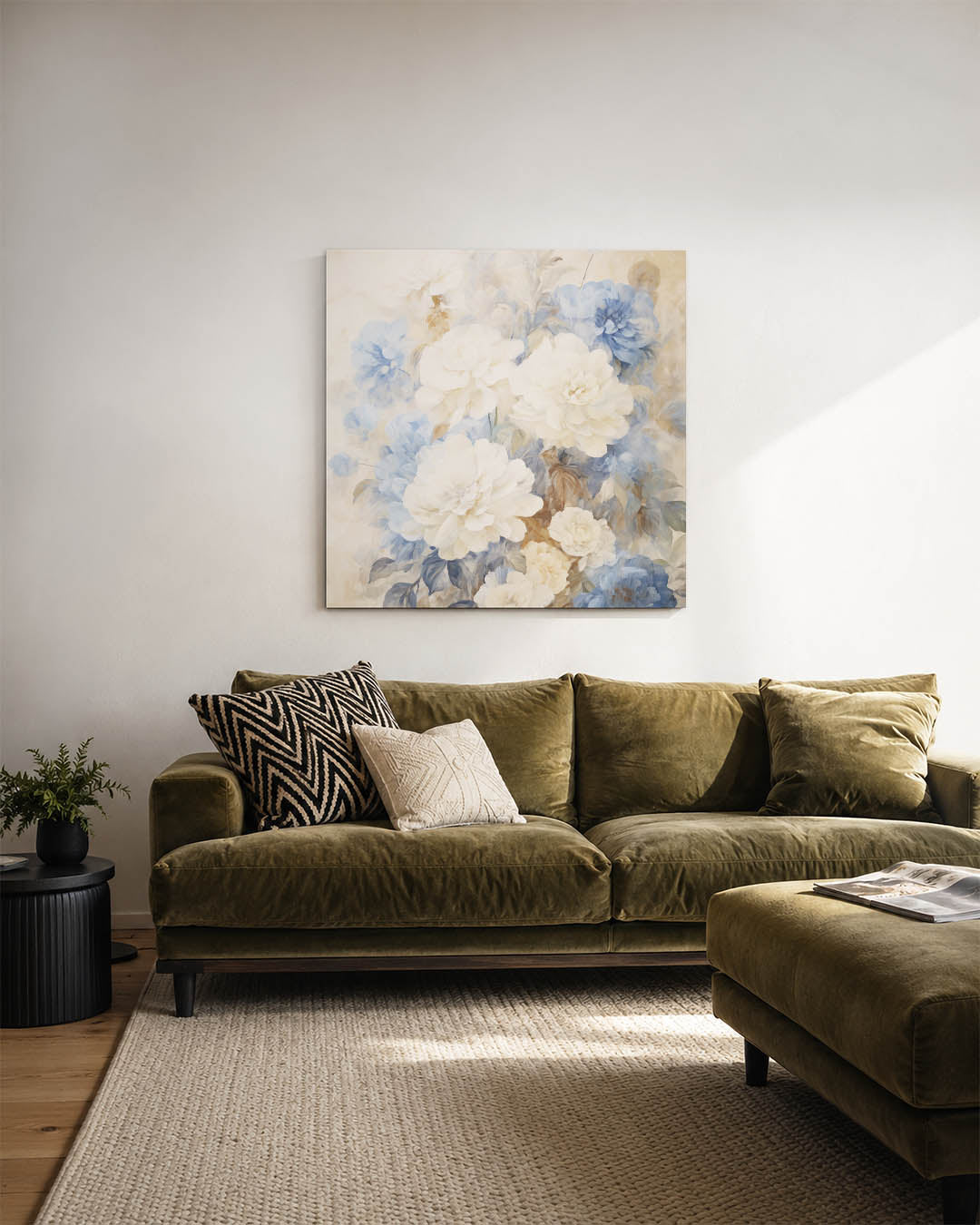 Bloemen in zachte tinten Kunstwerk