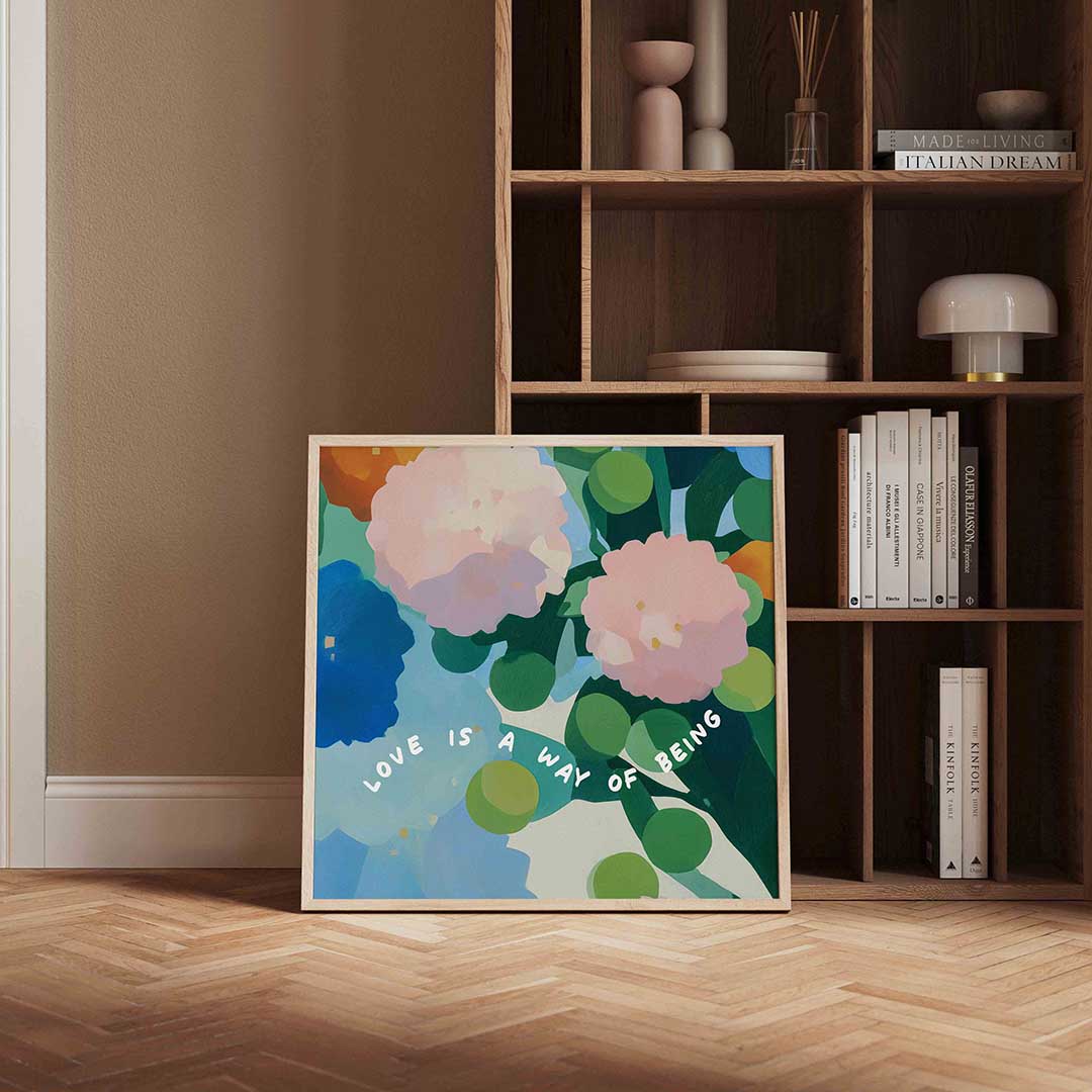 Bloemen en tekst Poster