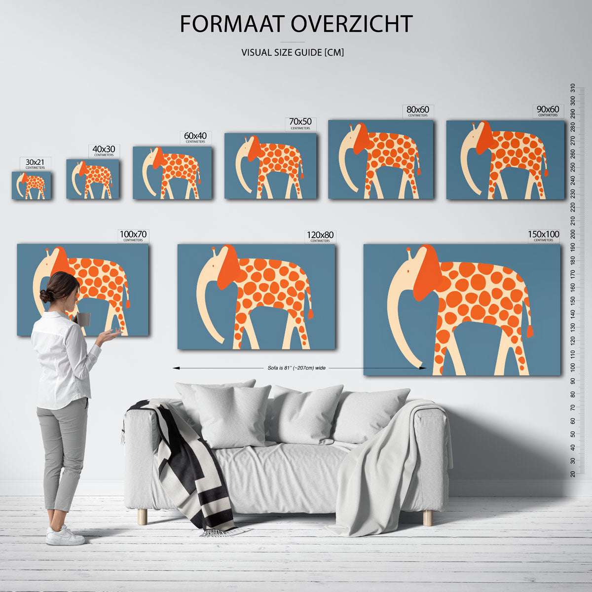 Olifant met stippen Poster