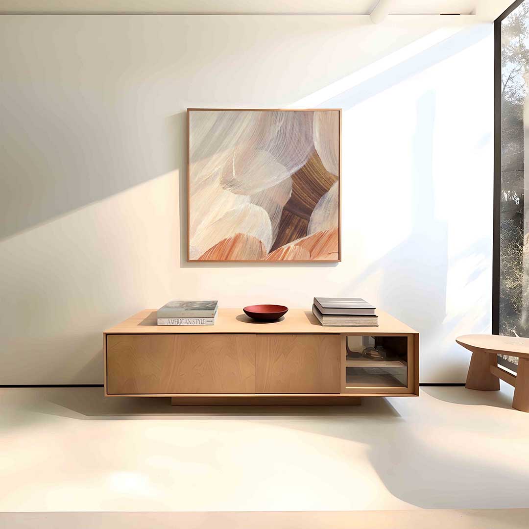 Abstracte penseelstreken Poster