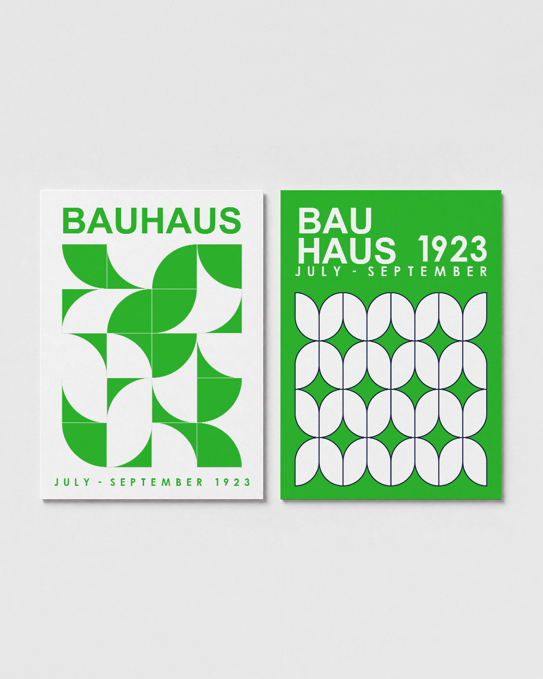 Groene vormenritme Posterset