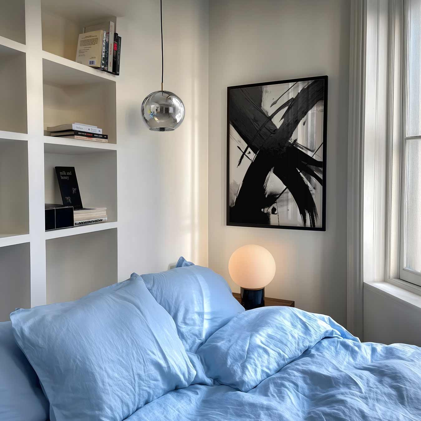 Abstracte Kunst Zwart-Wit Poster-WallArtistic