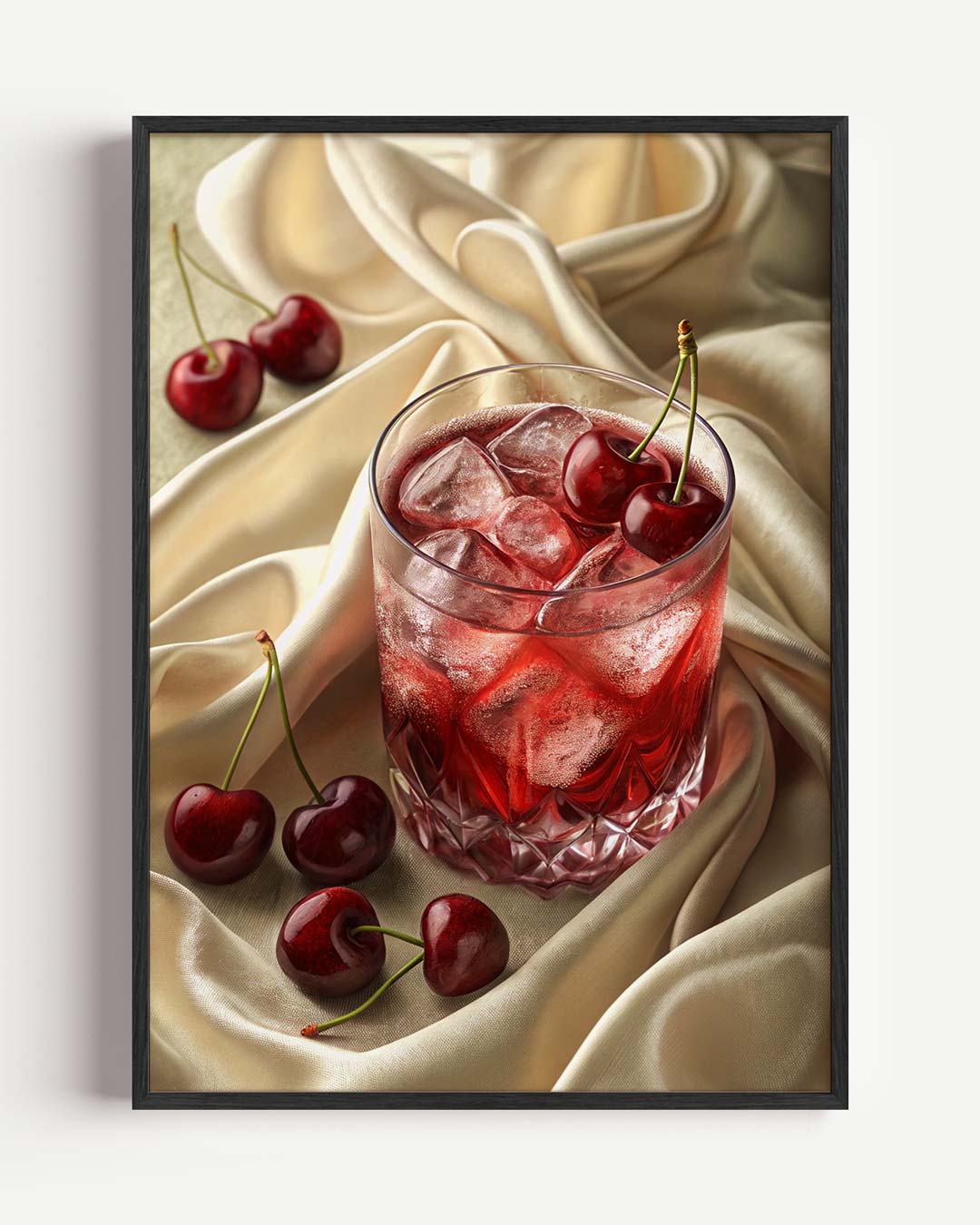 Luxe Kersen Mocktail Poster-WallArtistic