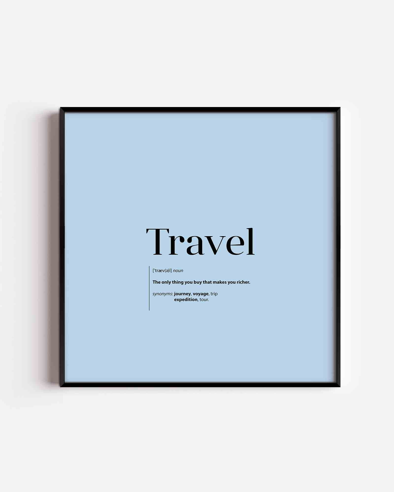 Travel definitie Poster