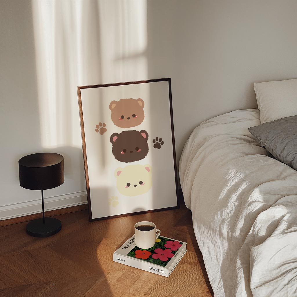Schattige Beertjes Wandposter-WallArtistic