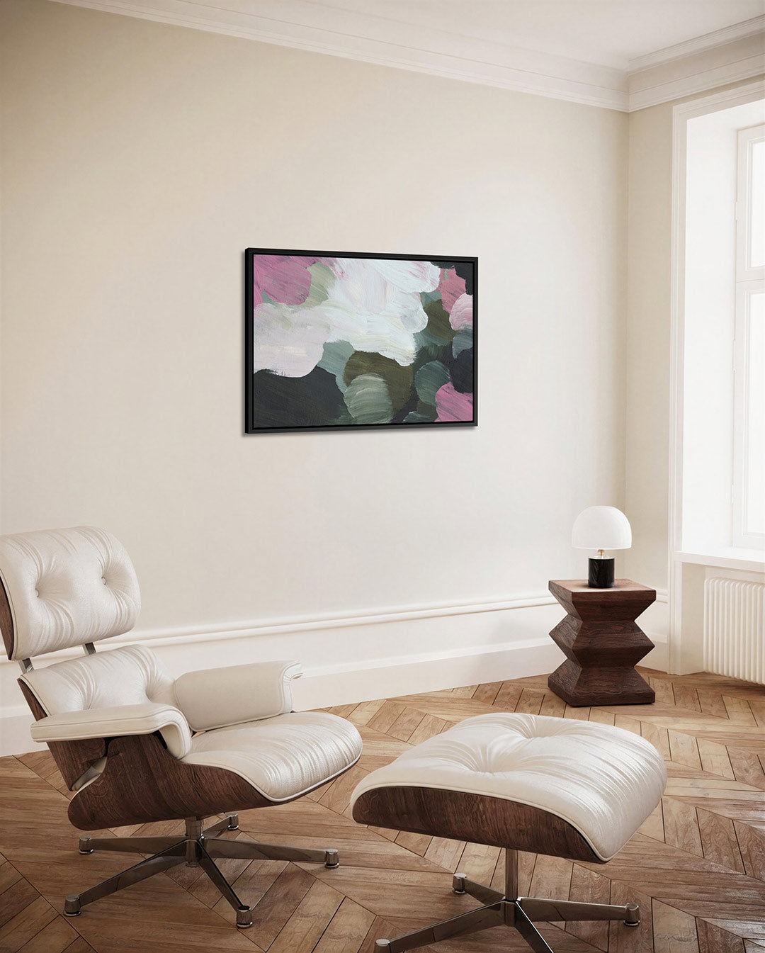 Kleurrijke borstelvegen Kunstwerk
