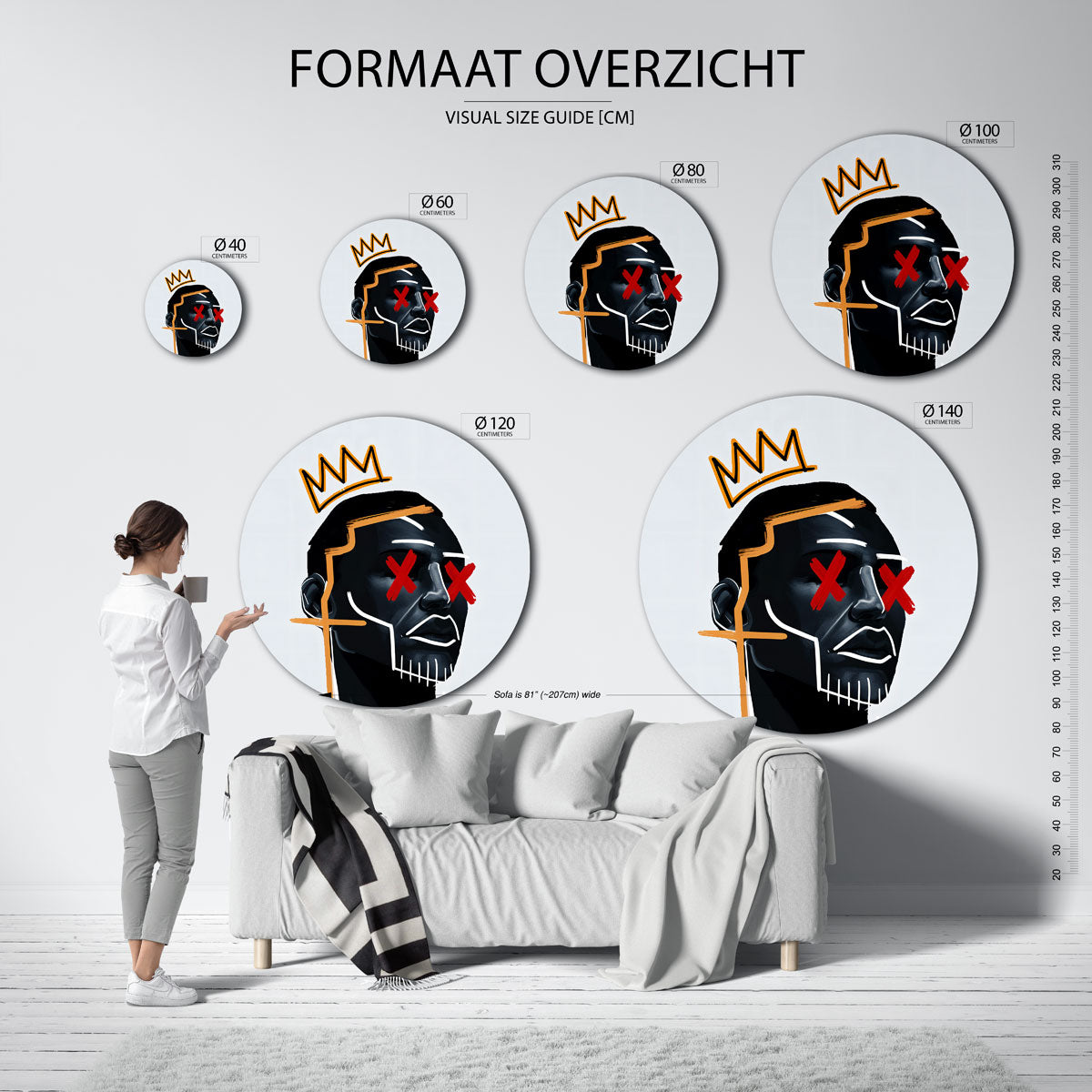 Kroon en kruis Muurcirkel