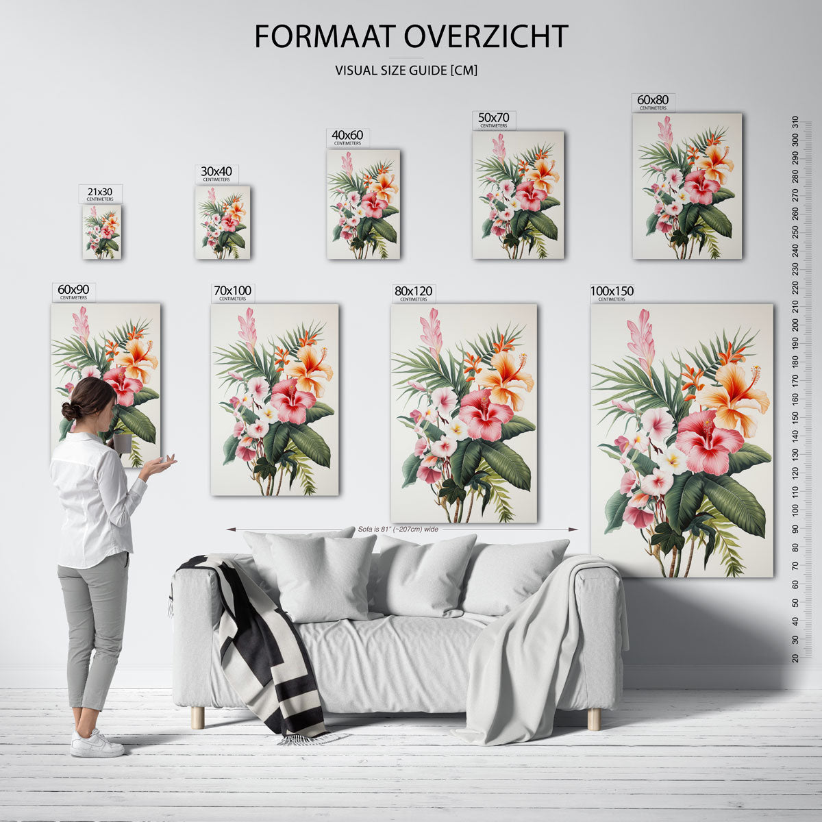 Tropische bloemen Poster
