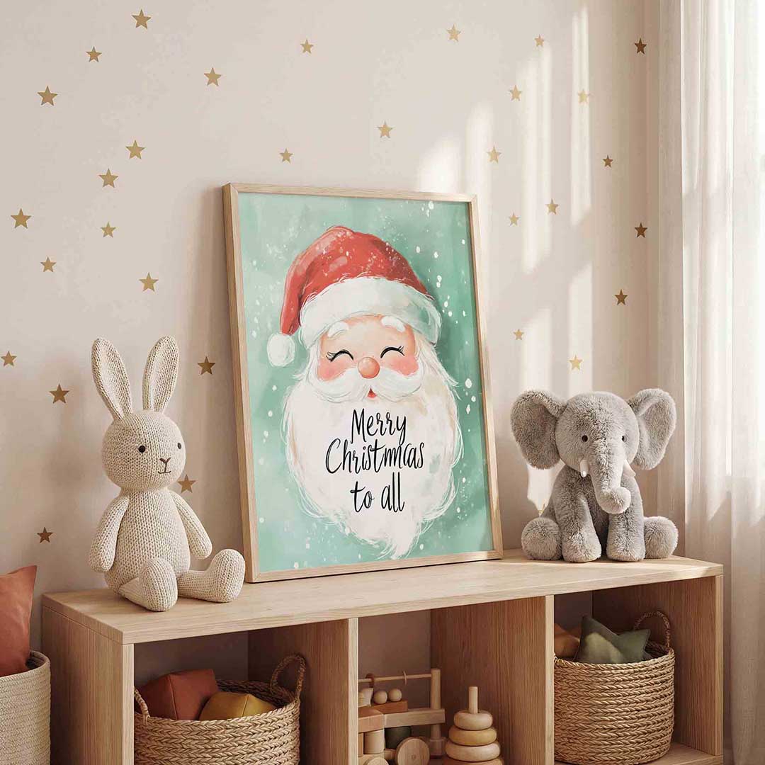 Kerstman met tekst Poster