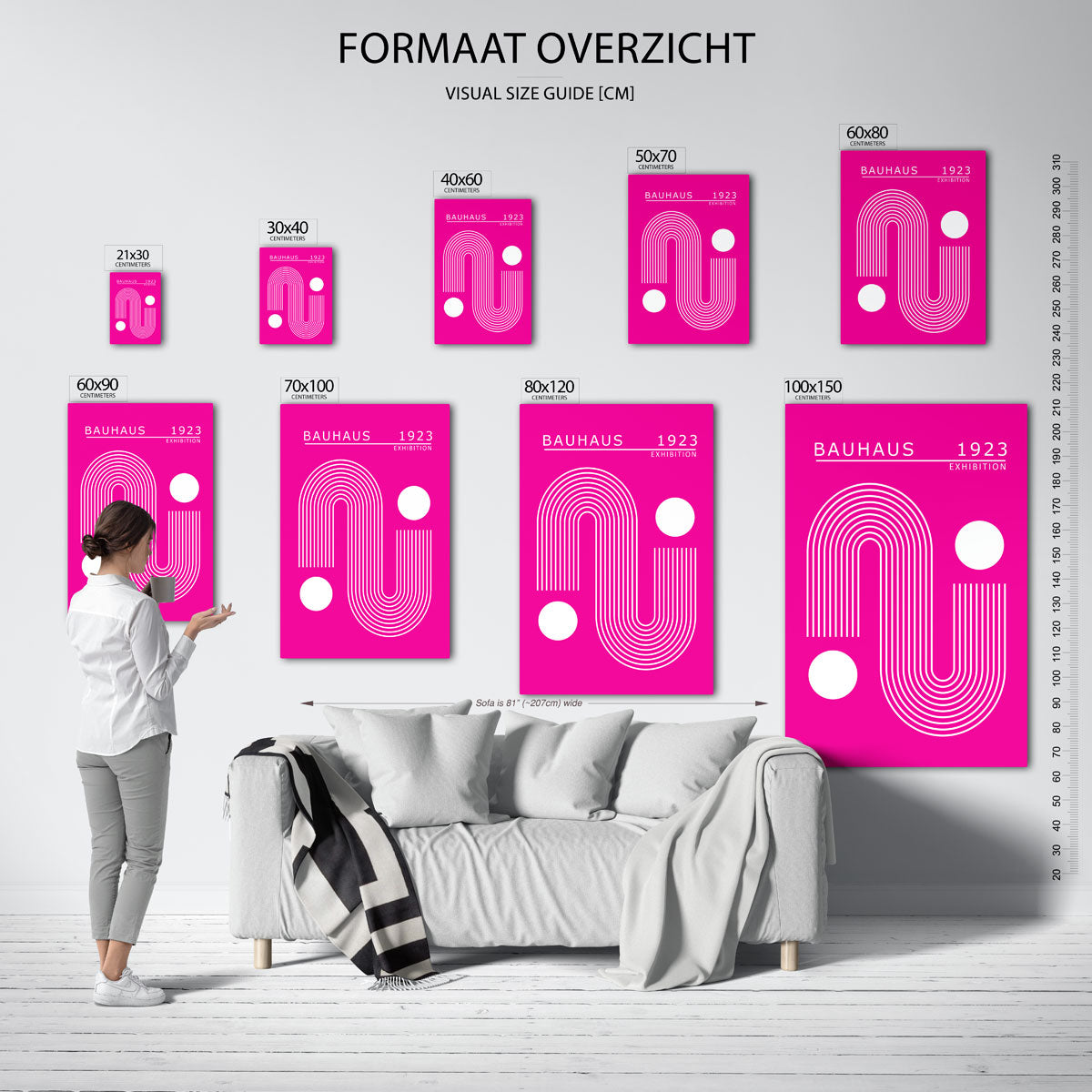 Lijnen en cirkels Poster
