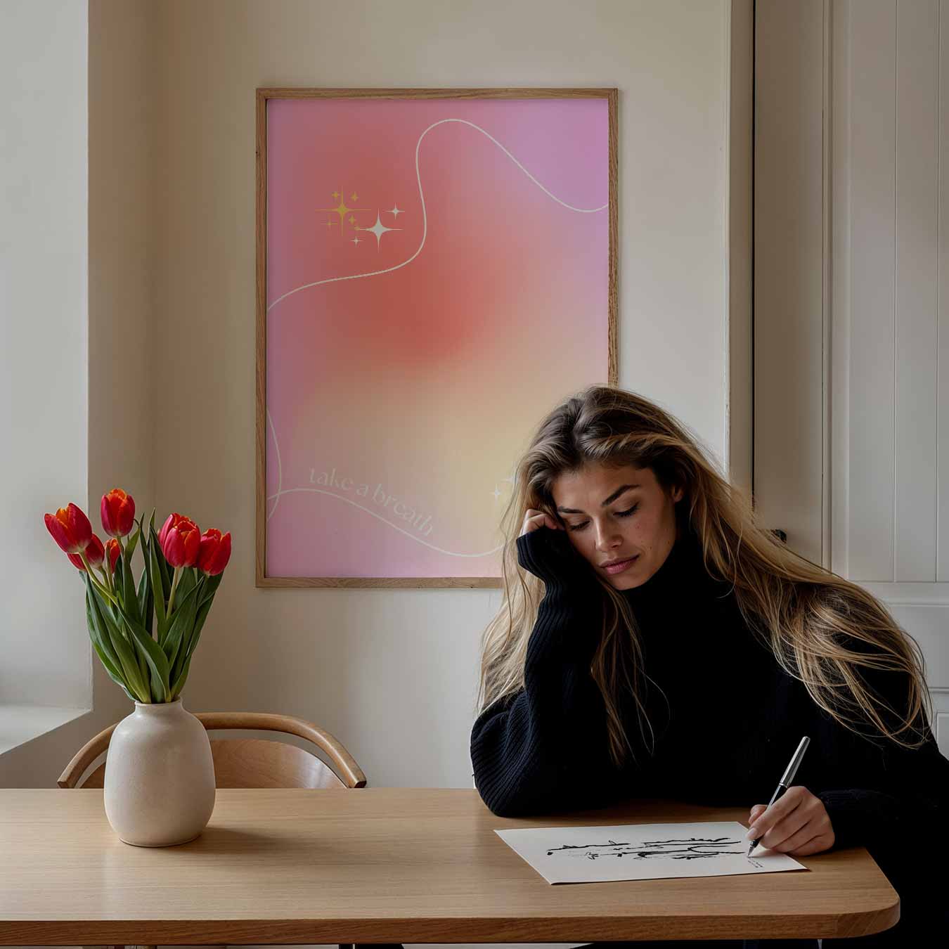 Inspirerende Ademhalingsposter-WallArtistic