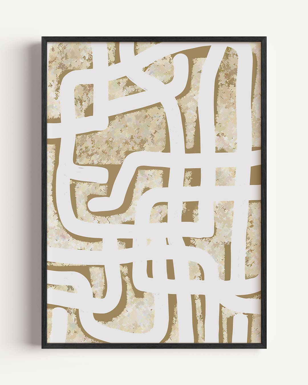 Abstracte Beige Patronen Poster-WallArtistic