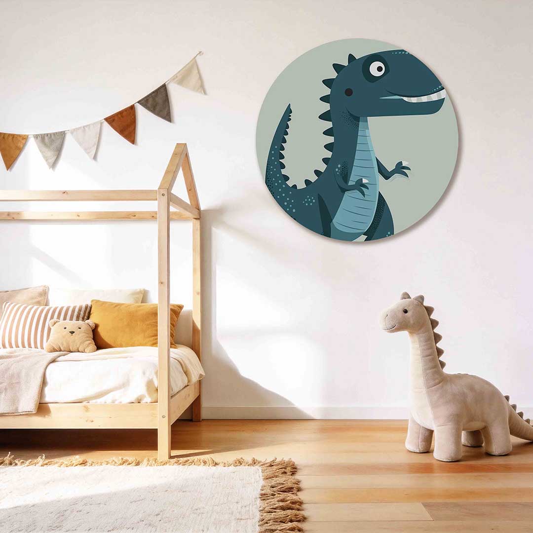 Dinosaurus illustratie Muurcirkel