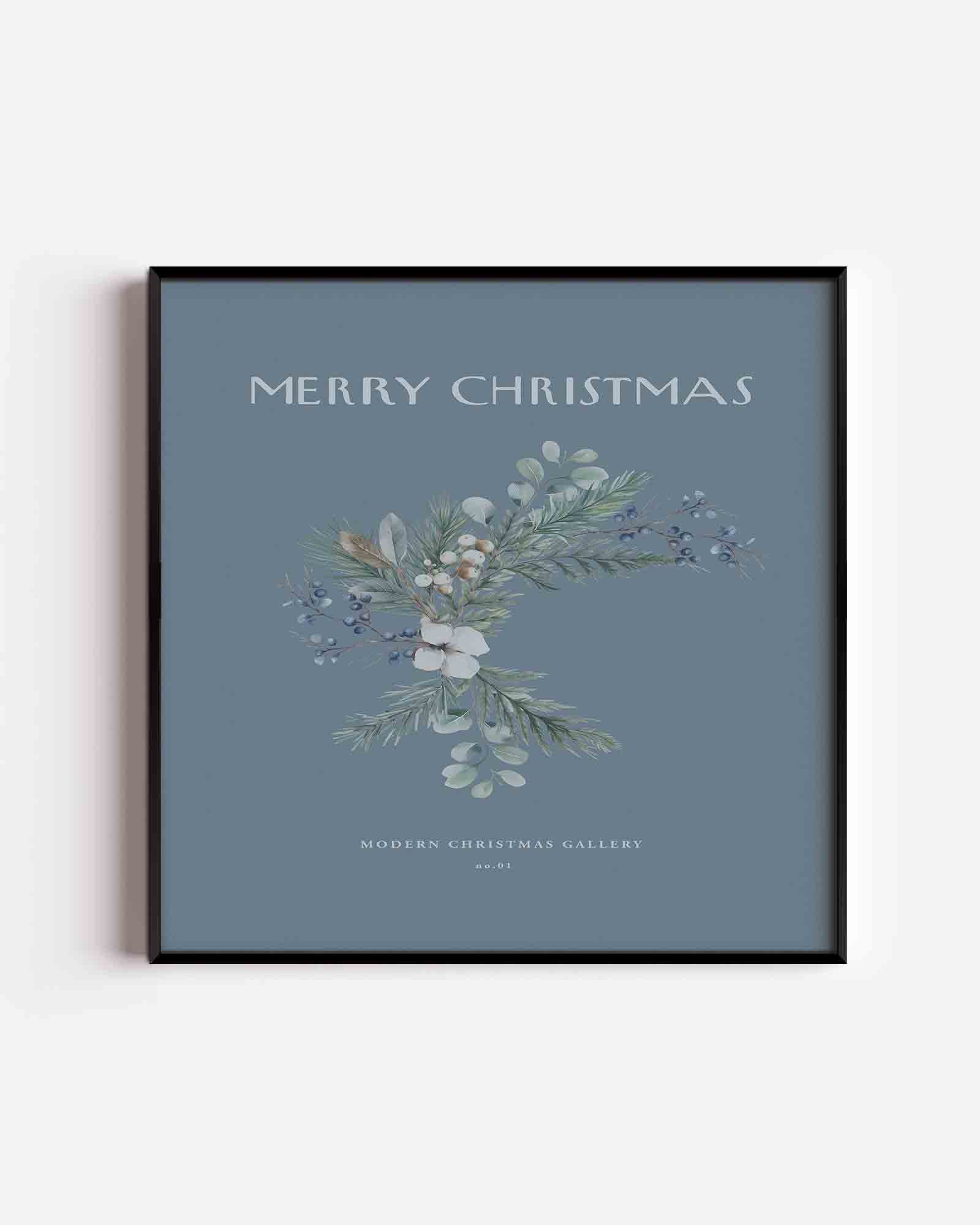 Kersttak met bessen Poster
