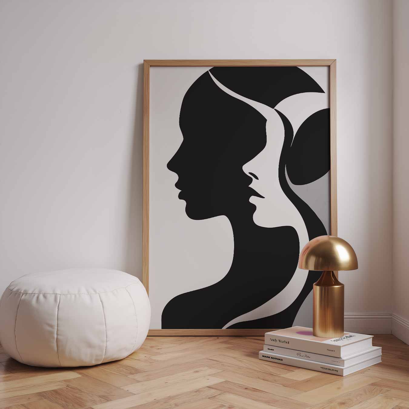 Elegante Silhouet Vrouwenposter-WallArtistic