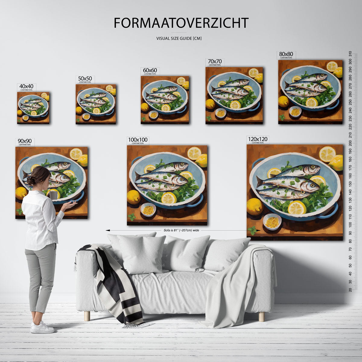 Vis met citroen Poster