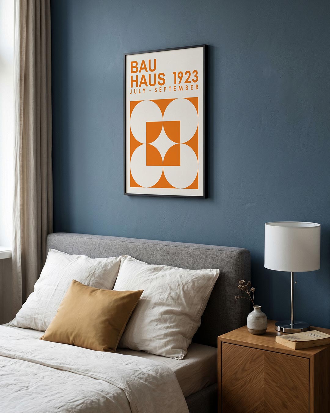 Oranje cirkelpatroon Poster