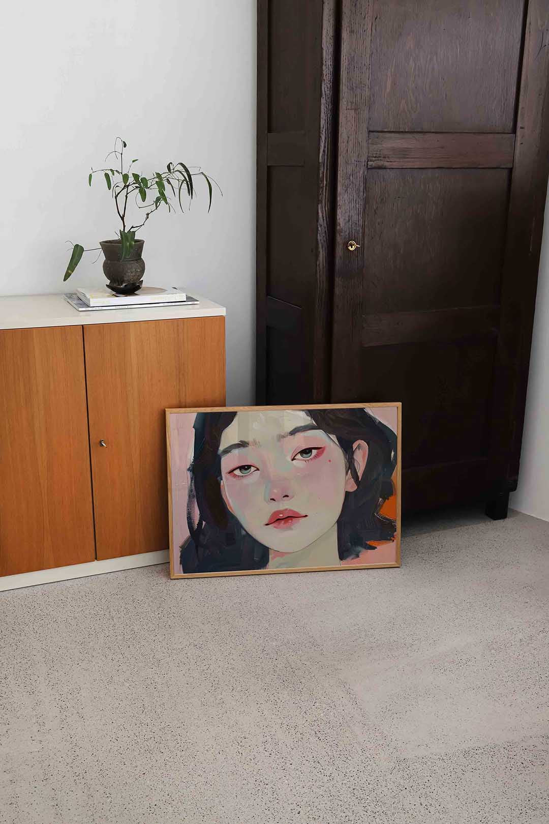 Portret van vrouw Poster