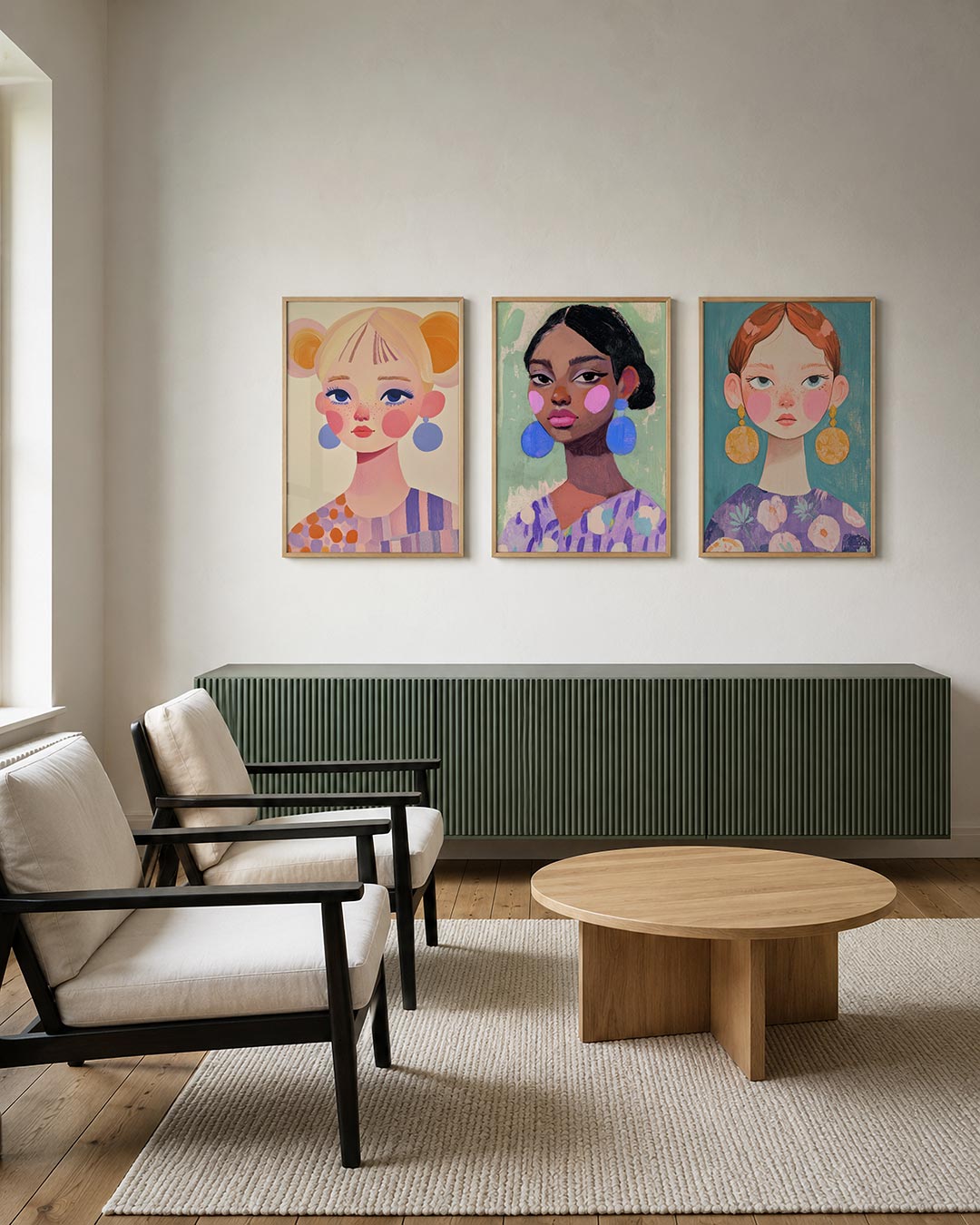 Kleurrijke portretvibes Posterset