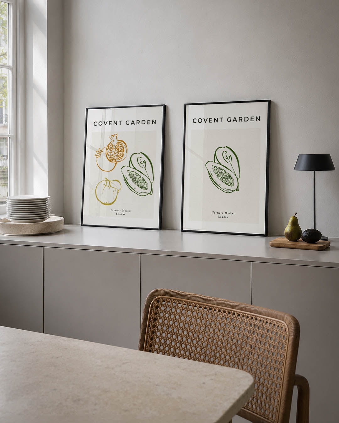 Fruitige lijnenspel Posterset