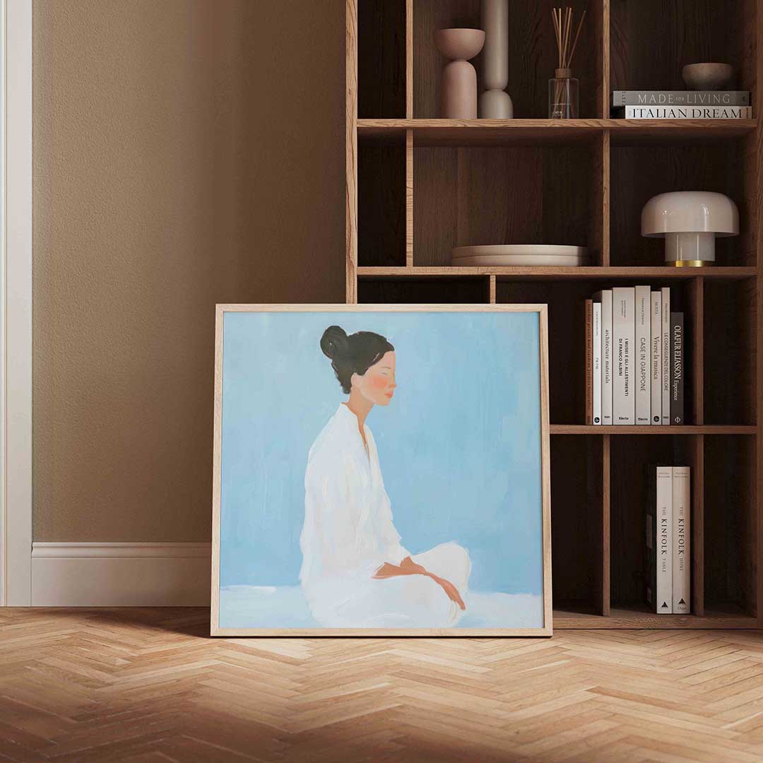 Vrouw in meditatie Poster