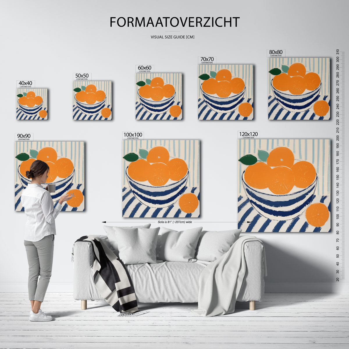 Mand met sinaasappels Poster
